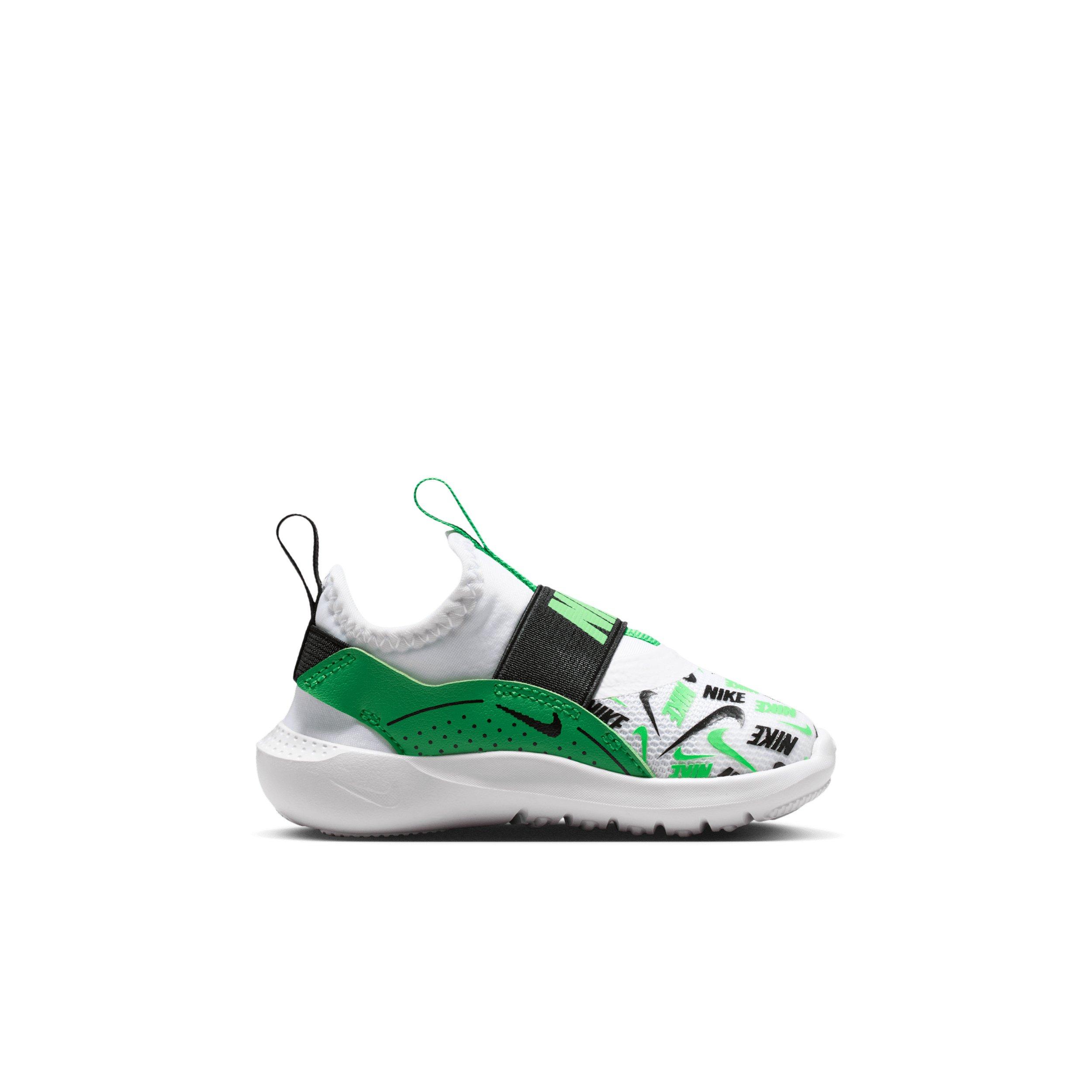 Nike Flex Runner 4 "White/Green Spark/Illusion Green/Black" Infant Boys' Running Shoe - WHITE/GREEN/GREEN/BLACK